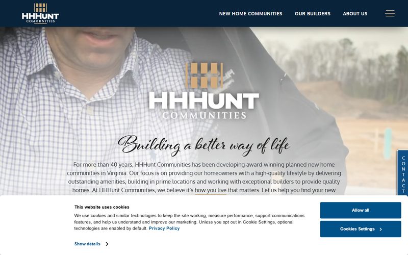 HHHunt Communities website